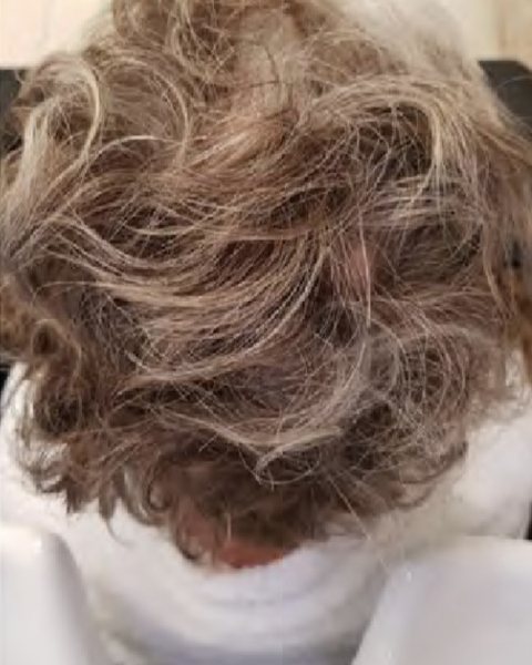 Temeno po péči, ukázka z materiálů Oxygeni Hair